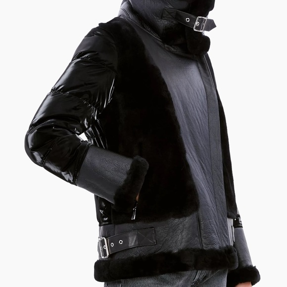 Dawn Levy for KIDS
Mel Mixed Leather & Shearling Down Moto Jacket size 8 - Picture 2 of 7